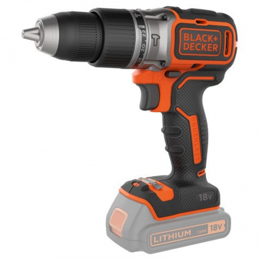 Ударная аккумуляторная бесщеточная дрель-шуруповерт Black+Decker BL188N