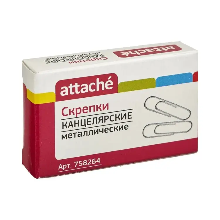 Металлические овальные скрепки Attache 758264