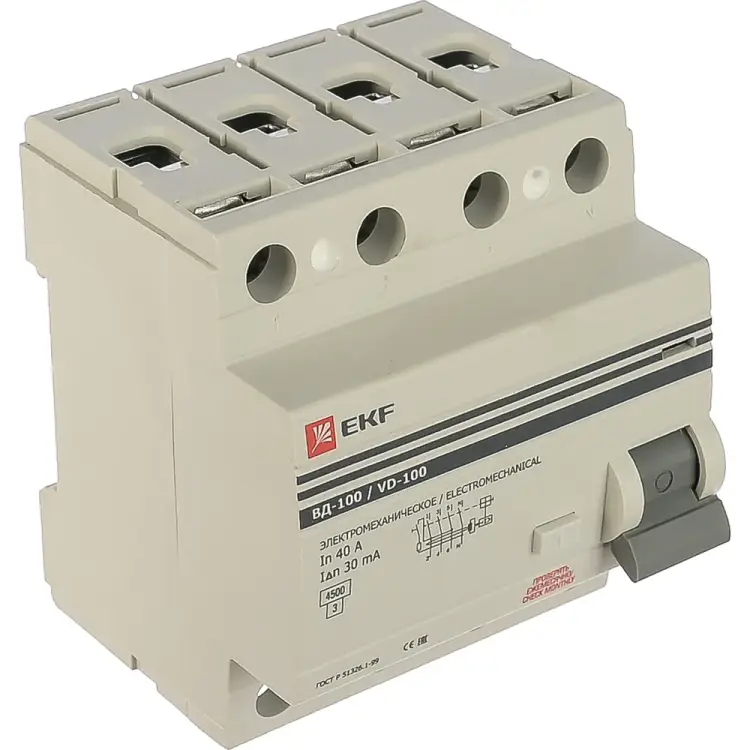 Узо EKF PROxima elcb-4-40-30-em-pro