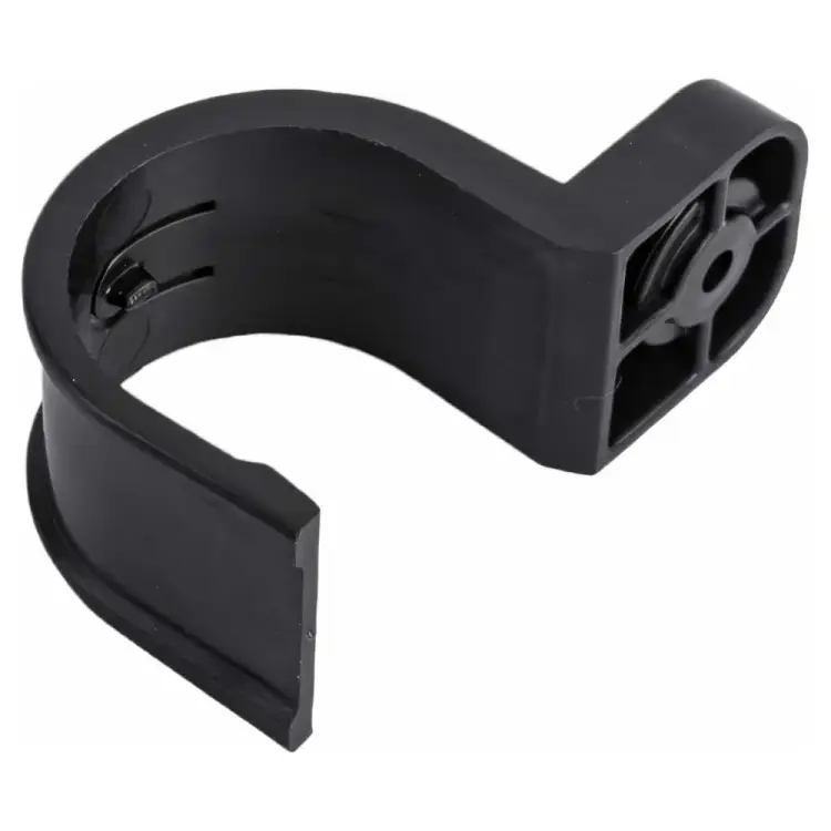 Односторонняя пластиковая крепеж-скоба для прямого монтажа Промрукав черная, в п/э, д 32 PR13.0375