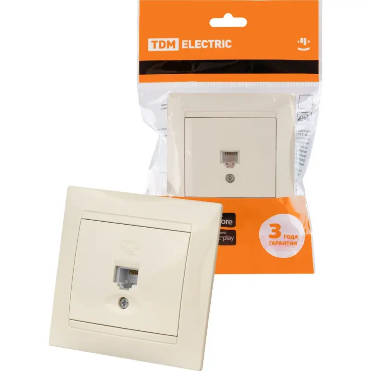 Телефонная розетка TDM ELECTRIC Лама SQ1815-0115