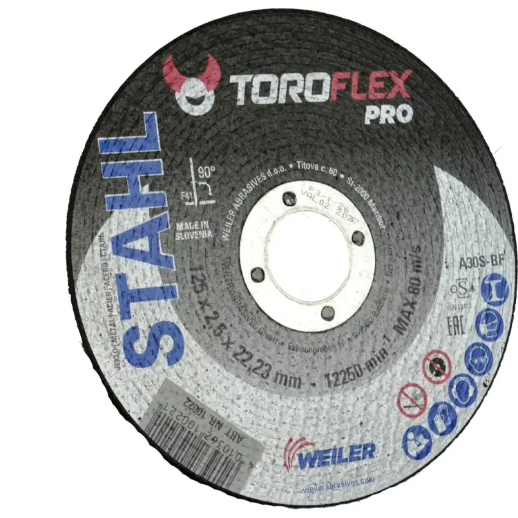 Круг отрезной по стали TOROFLEX A30S-BF PRO 4010362100221 Круг отрезной по стали TOROFLEX A30S-BF PRO 4010362100221