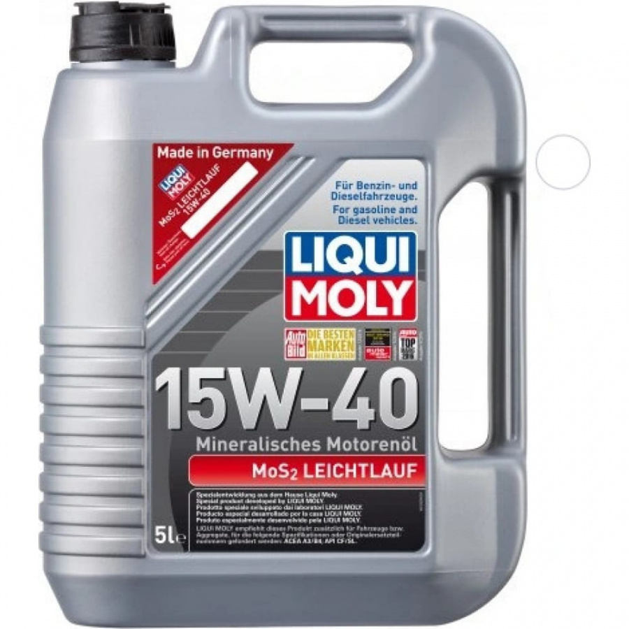 Минеральное моторное масло LIQUI MOLY MoS2 Leichtlauf 15W-40