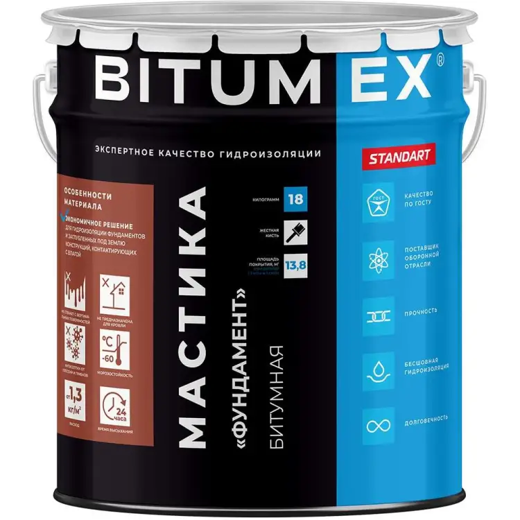 Битумная мастика BITUMEX Фундамент МБ-009