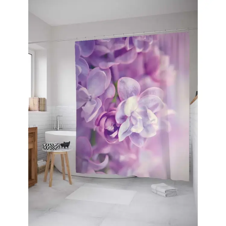 Шторка-занавеска для ванной JOYARTY Прикосновение к лепесткам sc_317225