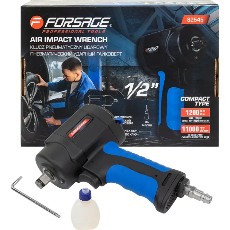 Ударный пневмогайковерт Forsage Compact F-82545(18461) Ударный пневмогайковерт Forsage Compact F-82545(18461)
