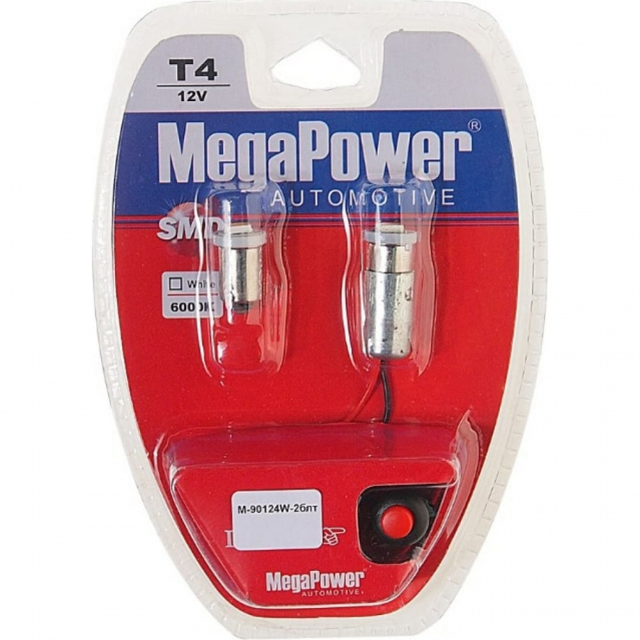 Автолампа Megapower M-90124W-2блт