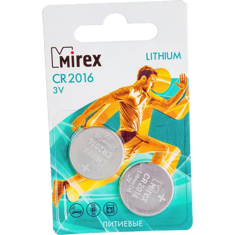 Литиевая батарея Mirex 23702-CR2016-E2