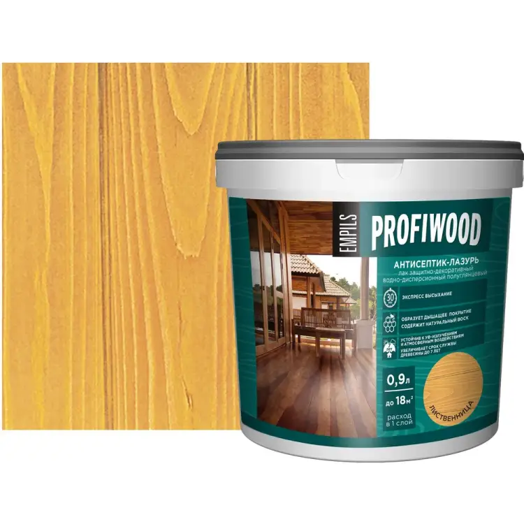 Декоративный атмосферостойкий антисептик-лазурь Profiwood 4007