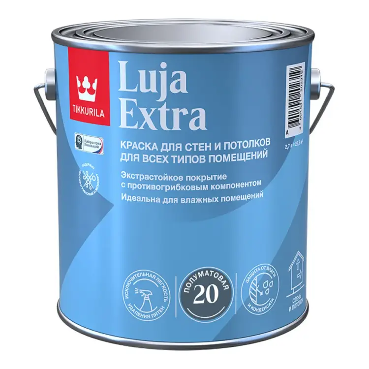 Краска для стен и потолков Tikkurila luja extra 700014024 Краска для стен и потолков Tikkurila luja extra 700014024