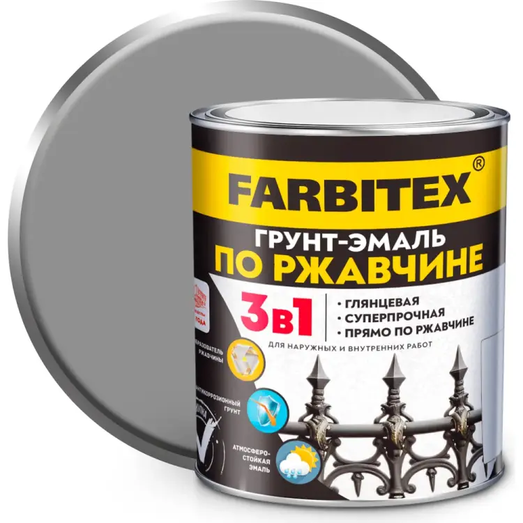 Грунт-эмаль по ржавчине Farbitex 4300013980