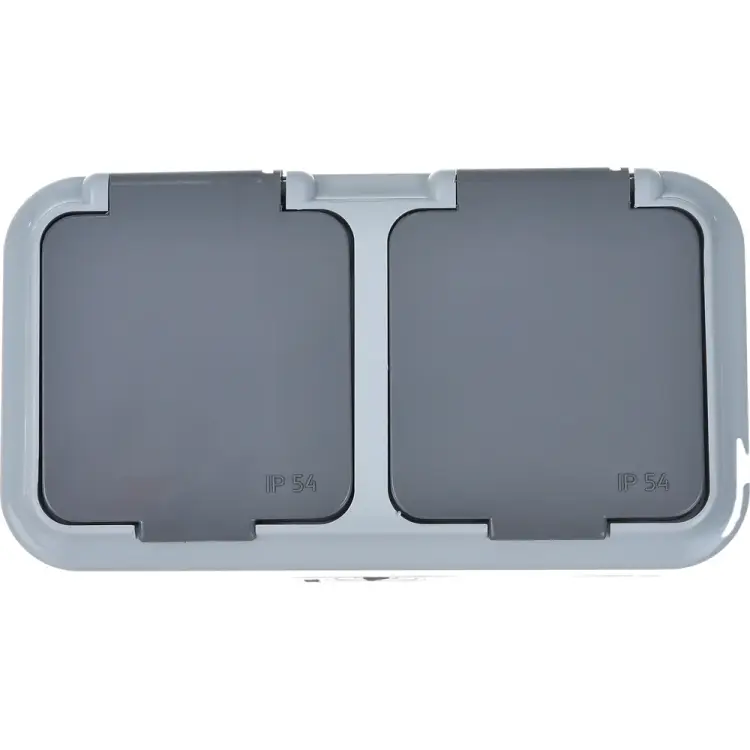 Двухместная розетка BYLECTRICA ПРАЛЕСКА АКВА РА16-103 03