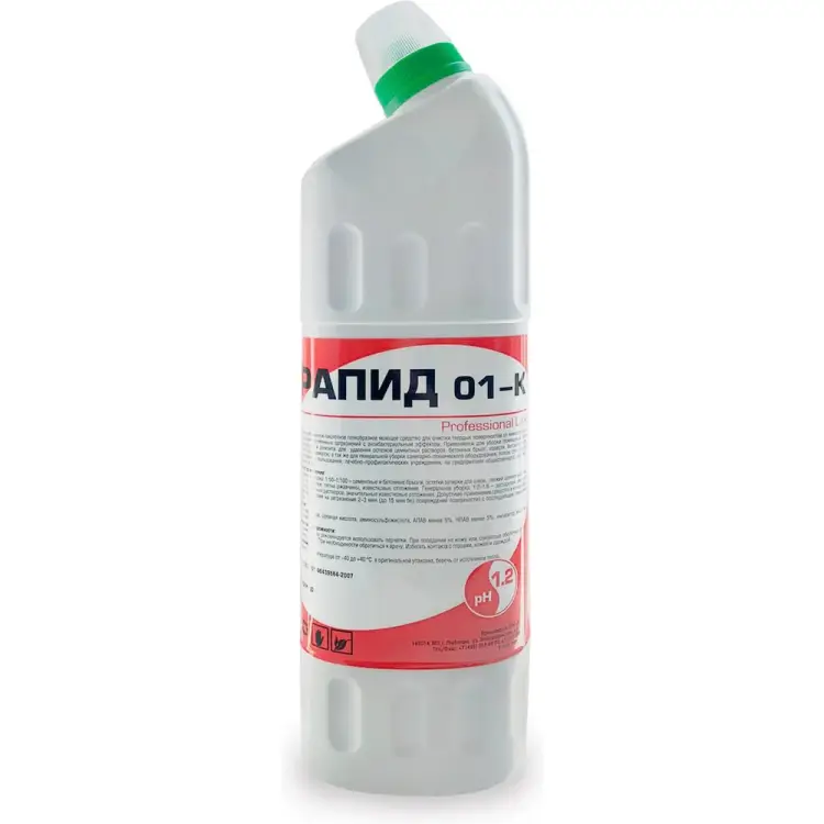 Гелеобразное кислотное моющее средство Рапид 1 л 4607002304790