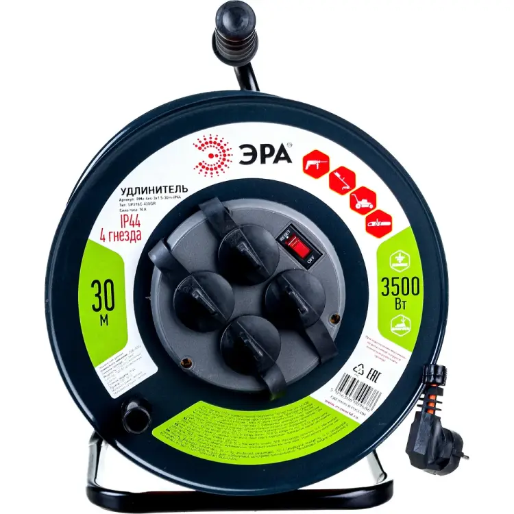 Силовой удлинитель ЭРА RMx4e s3x1.5-30m Б0046850 Силовой удлинитель ЭРА RMx4e s3x1.5-30m Б0046850