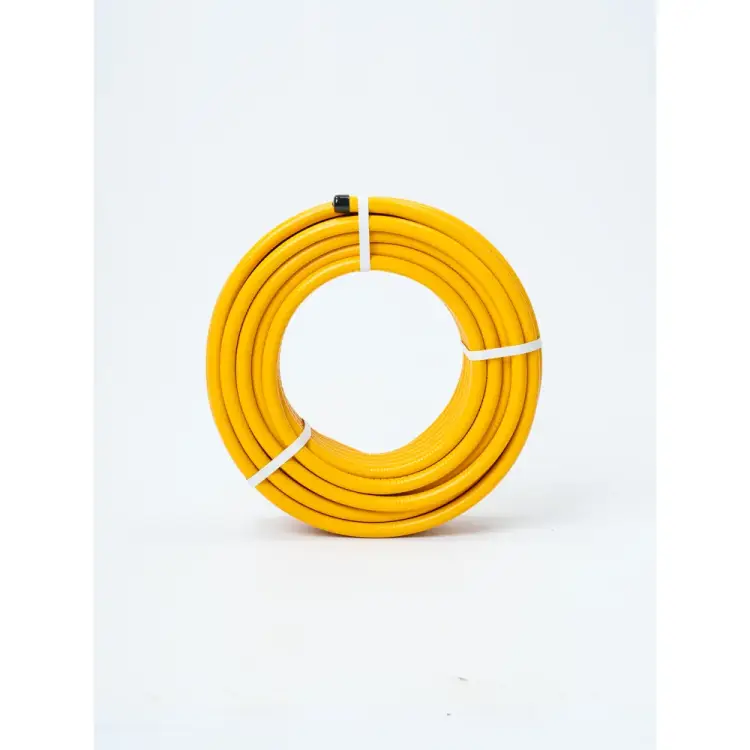 Гофрированная отожженная труба Kofulso нерж. сталь, с полиэтиленовым покрытием 25ПМ желтая