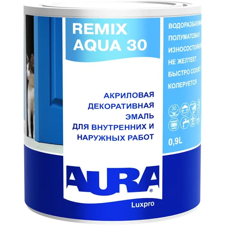 Эмаль AURA Luxpro Remix Aqua 30 K0229 Эмаль AURA Luxpro Remix Aqua 30 K0229