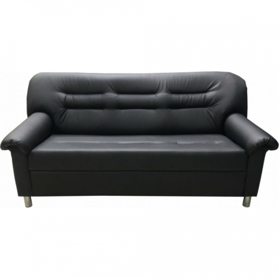 Трехместный диван Мягкий Офис с механизмом черный