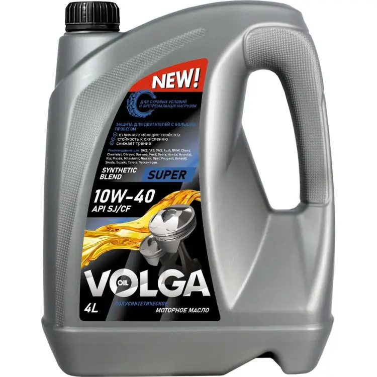 Полусинтетическое моторное масло Волга-Ойл ЛЮКС 10W-40 800446