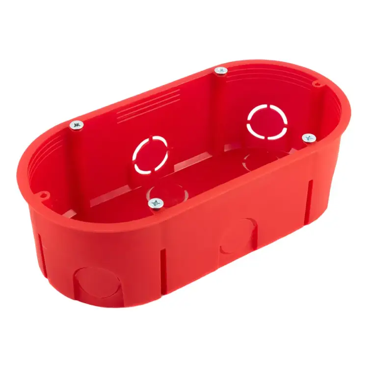 Двухместная безгалогенная установочная коробка Промрукав 80-0540 С HF 80-0540 С