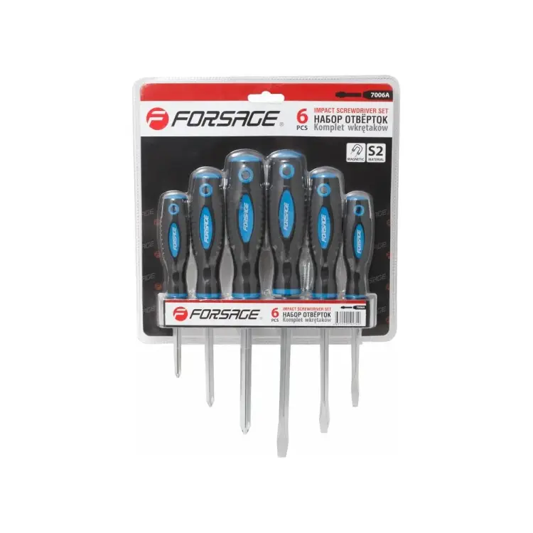 Набор отверток магнитных Forsage Profi F-7006A 27176