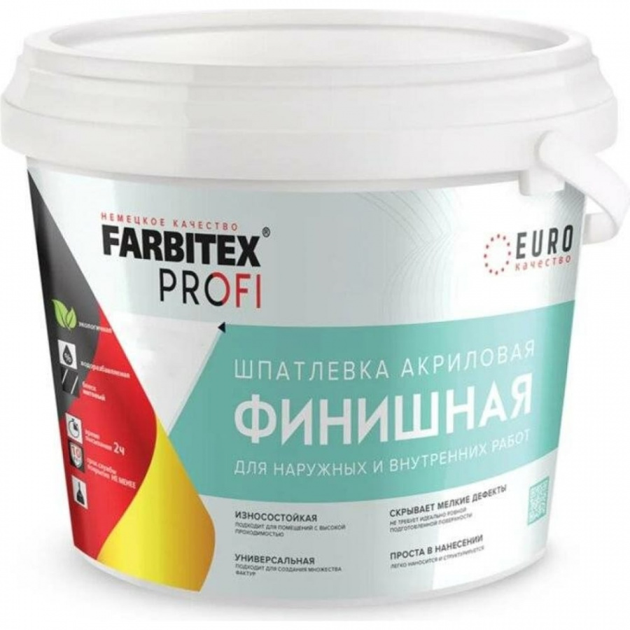 Финишная акриловая шпатлевка для наружных и внутренних работ Farbitex 4300008121