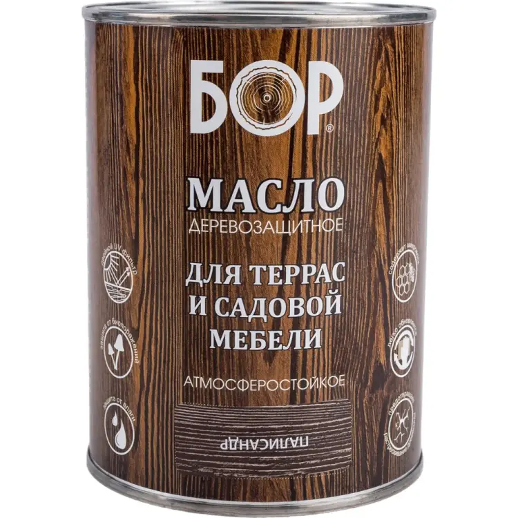 Деревозащитное масло для террас и садовой мебели Бор 4690417074198 Деревозащитное масло для террас и садовой мебели Бор 4690417074198