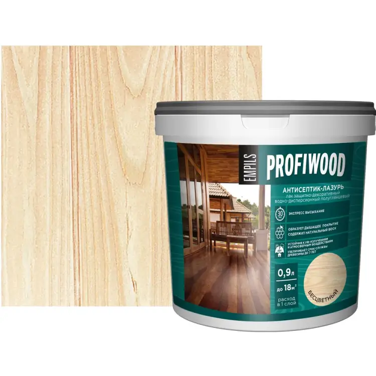 Декоративный атмосферостойкий антисептик-лазурь Profiwood 3995