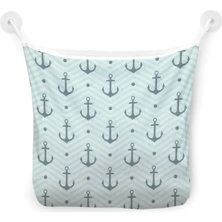 Настенная сетка-органайзер для ванной для игрушек JOYARTY Зигзаги с якорями tgb_11049