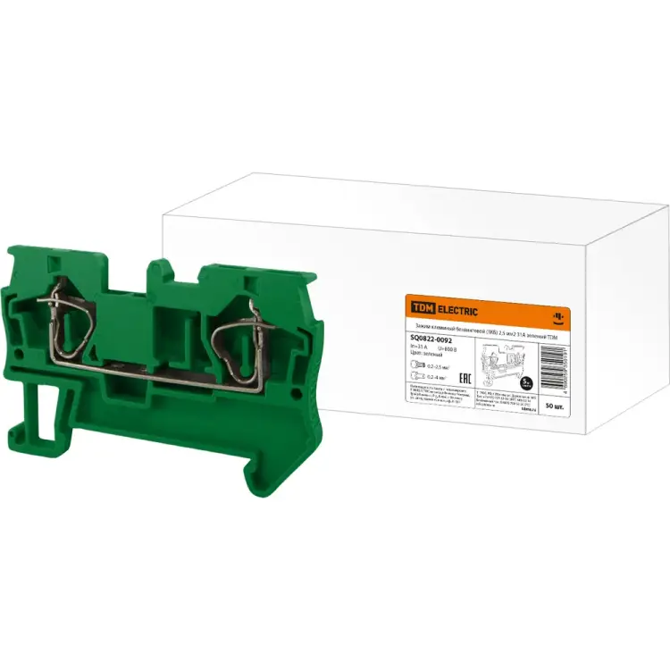 Безвинтовой клеммный зажим TDM ELECTRIC ЗКБ SQ0822-0092