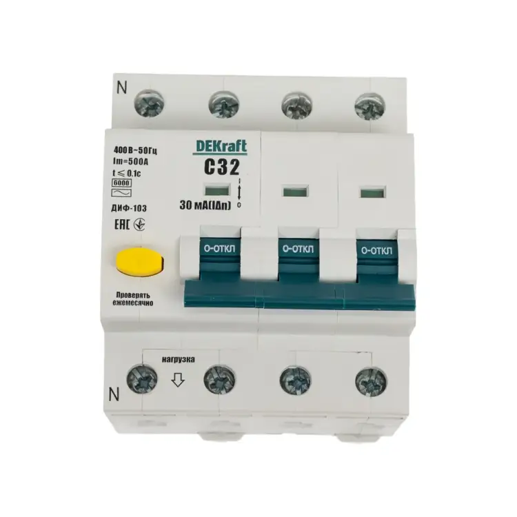 Дифференциальный автомат DEKraft АВДТ ДИФ-103 16215DEK