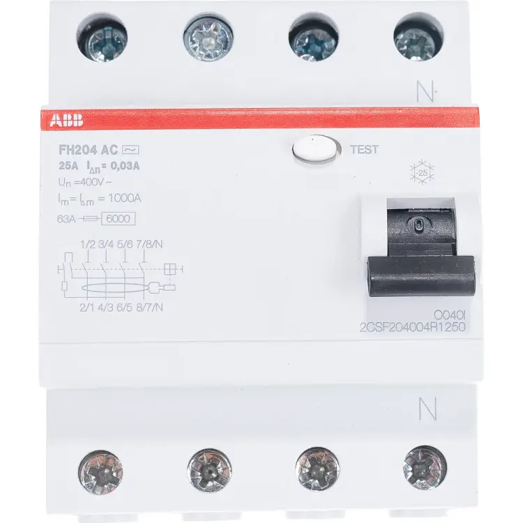 Узо ABB FH204 4п 25A 30mA AC 2CSF204004R1250
