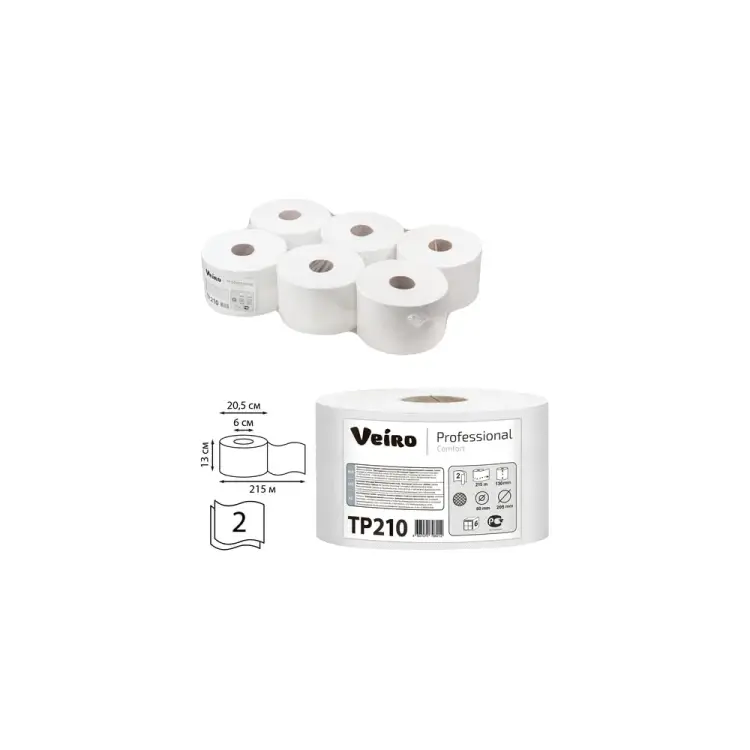 Двухслойная бумага VEIRO PROFESSIONAL Comfort TP210 127088 Двухслойная бумага VEIRO PROFESSIONAL Comfort TP210 127088