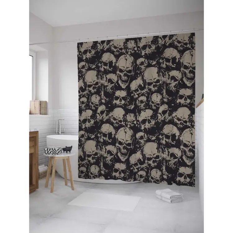 Шторка-занавеска для ванной JOYARTY Гора черепов sc_36540