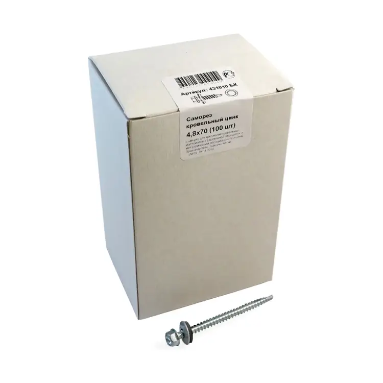 Кровельный оцинкованный саморез крепежная техника 4,8/70 (100 шт.) 431010