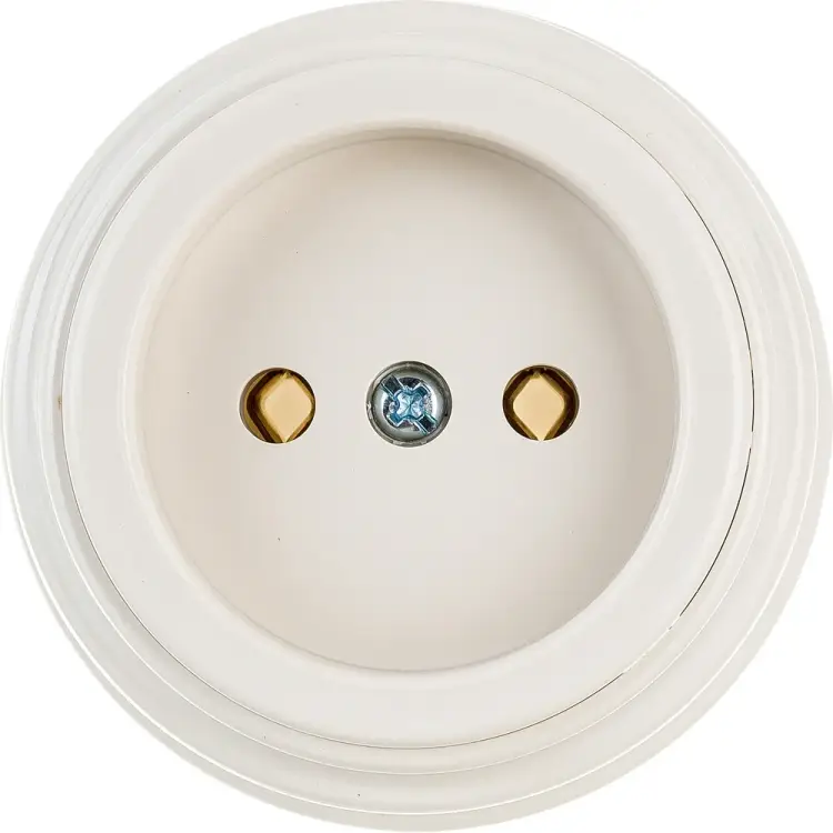 Одноместная розетка BYLECTRICA РЕТРО РА16-0201 бежевый