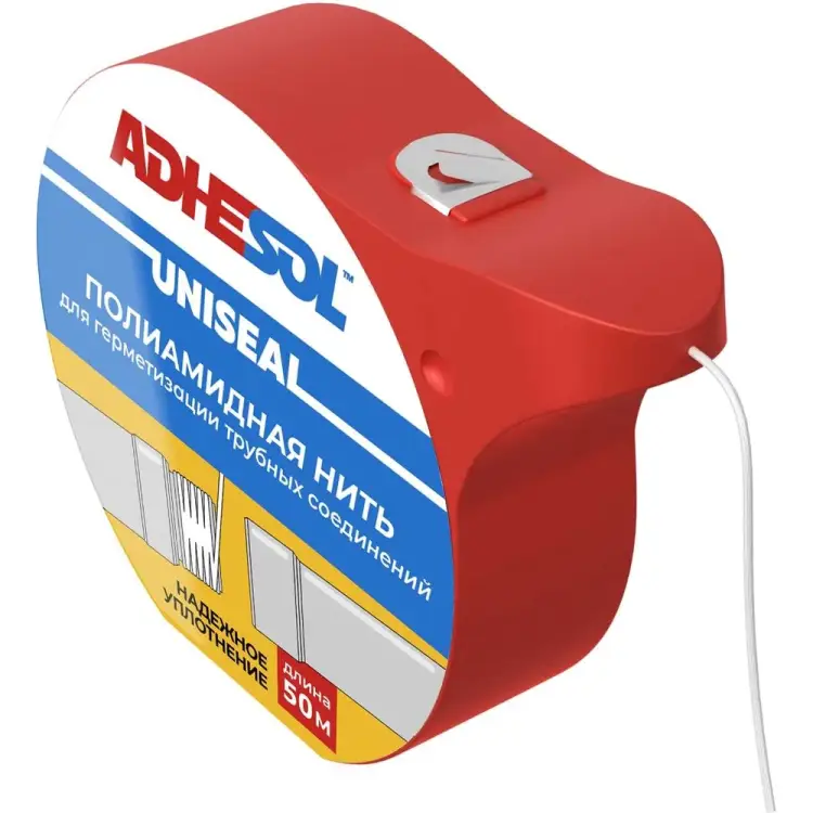 Уплотнительная сантехническая нить для герметизации резьбовых соединений ADHESOL uniseal НП1001