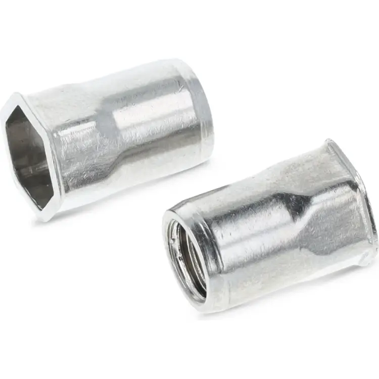 Шестигранная резьбовая заклепка Metiz-A2 ART 1027, М6x16 мм, А2, с уменьш. потайн. борт. 20 шт. 10272616 20