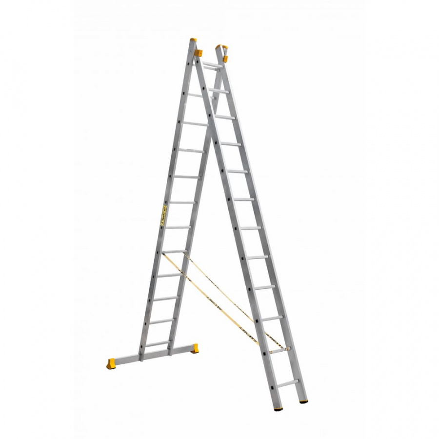 Алюминиевая двухсекционная лестница Алюмет Серия Р2