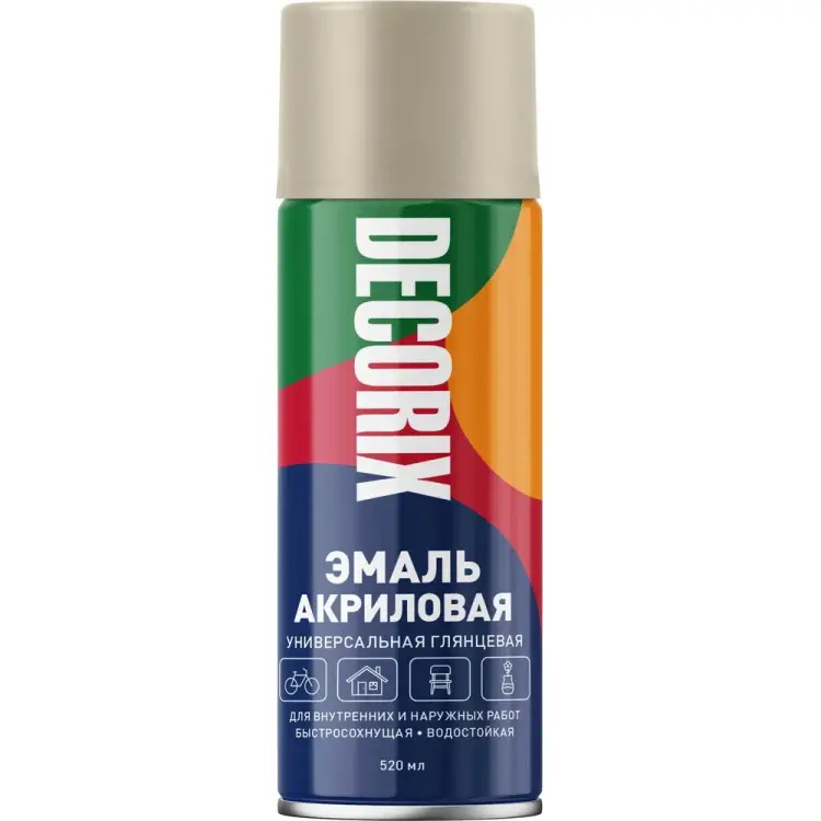 Универсальная аэрозольная акриловая эмаль Decorix 0101-33 DX Универсальная аэрозольная акриловая эмаль Decorix 0101-33 DX