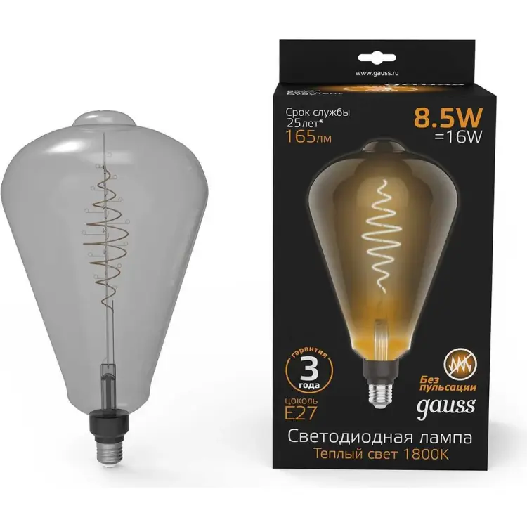 Лампа Gauss LED Filament 157802005