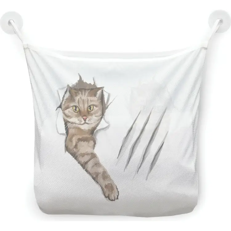 Настенная сетка-органайзер для ванной для игрушек JOYARTY Озорной кот tgb_385295