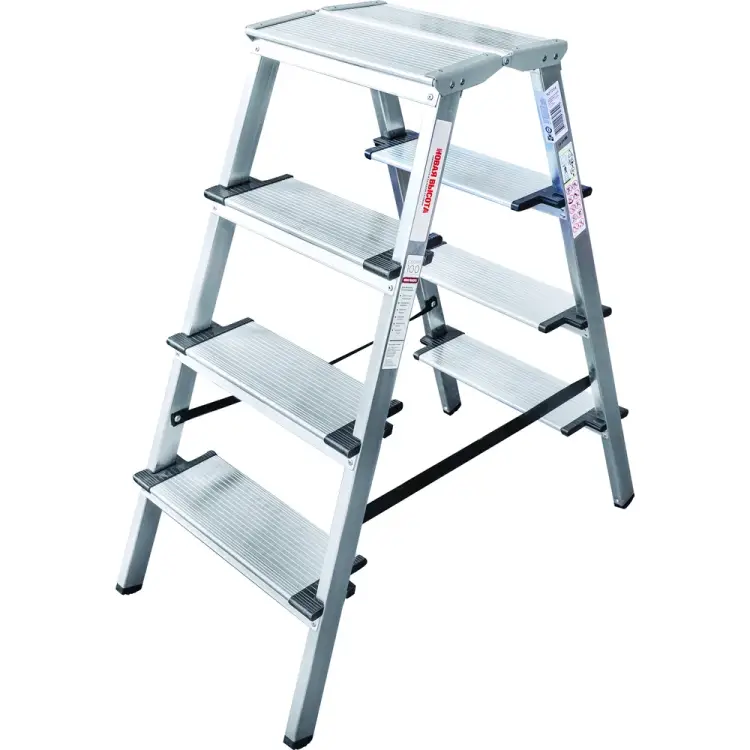 Двухсторонняя алюминиевая стремянка Новая Высота 1127204 Двухсторонняя алюминиевая стремянка Новая Высота 1127204