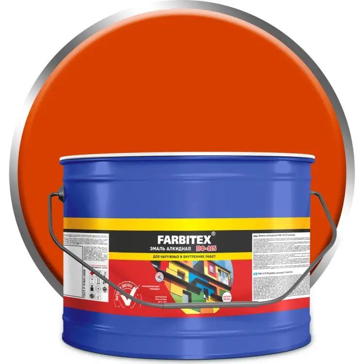 Алкидная эмаль Farbitex ПФ-115 4300005149 Алкидная эмаль Farbitex ПФ-115 4300005149
