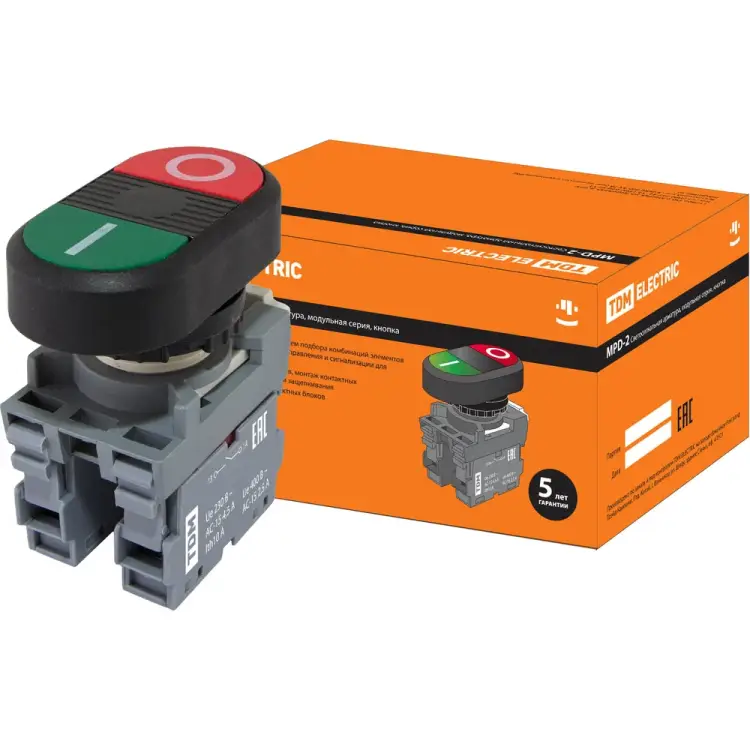 Двойная кнопка TDM ELECTRIC MPD2-11В SQ0747-0043