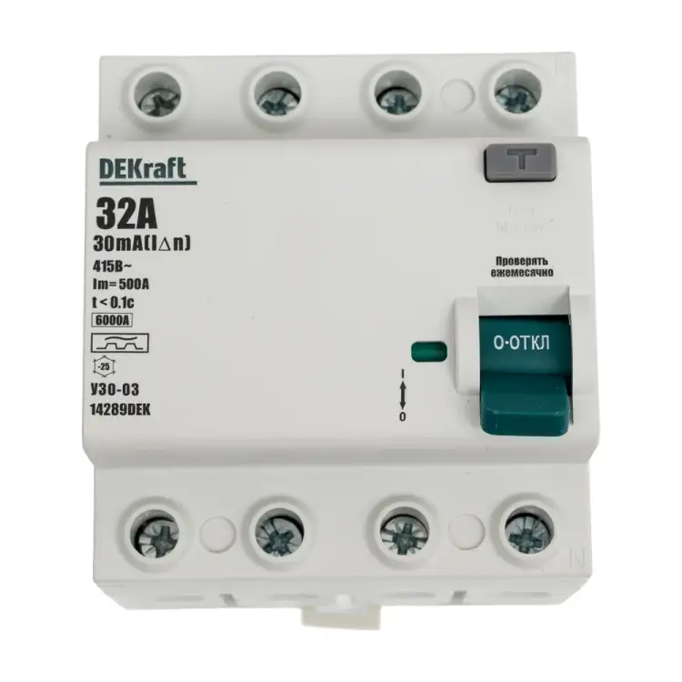 Устройство защитного отключения DEKraft узо-03 вдт 14289DEK