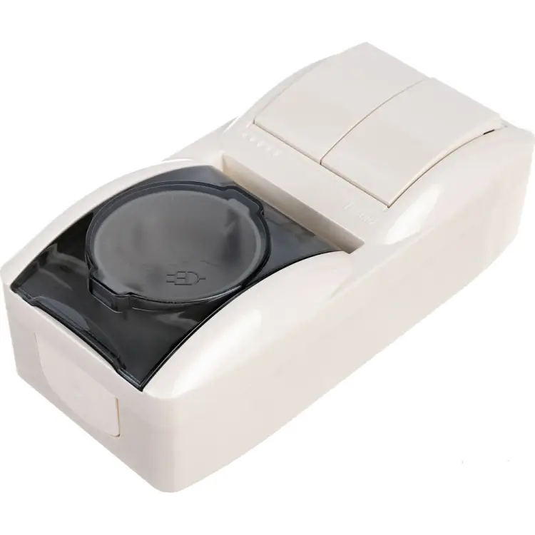 Вертикальный двухклавишный выключатель Lezard NATA 710-0300-173