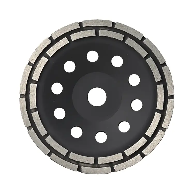 Зачистная двухрядная алмазная чашка KROTEC 3801024