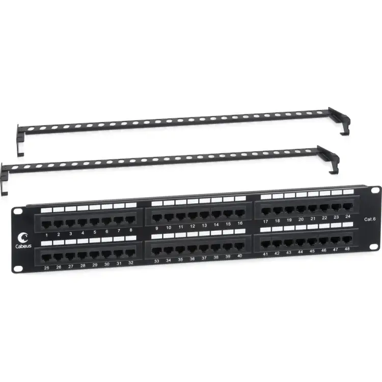 Патч-панель Cabeus PL-48-Cat.6-Dual Патч-панель Cabeus PL-48-Cat.6-Dual