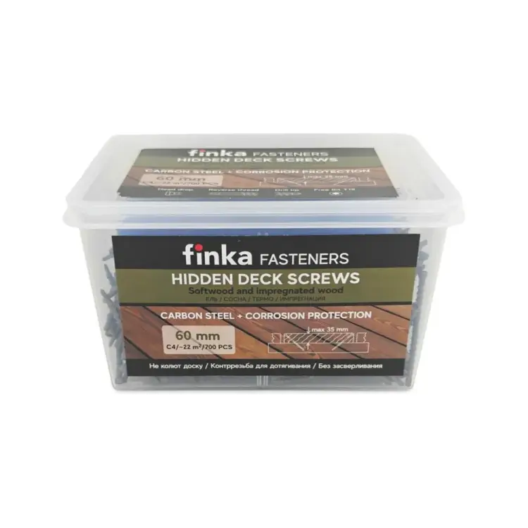 Саморезы Finka Hidden Wood Screws C4 60 мм, 700 шт. 60700C4