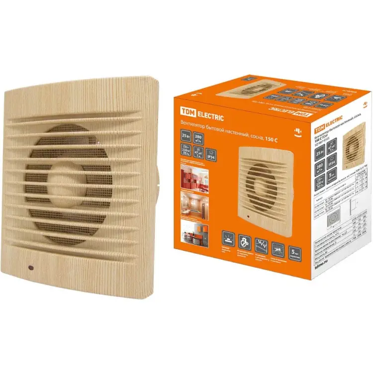 Бытовой настенный вентилятор TDM ELECTRIC 150 С ЭКО SQ1807-0105